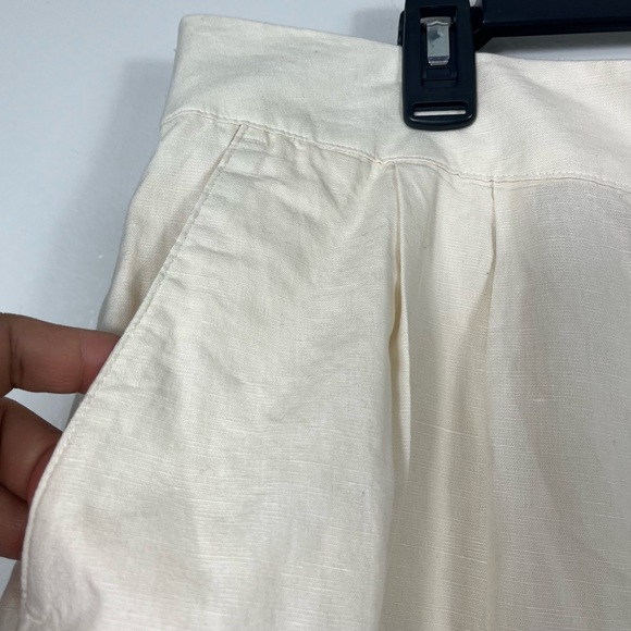 Pact Canopy Organic Cotton Linen Blend High-Waisted Shorts Bone XL 16/18/20 - Picture 8 of 12